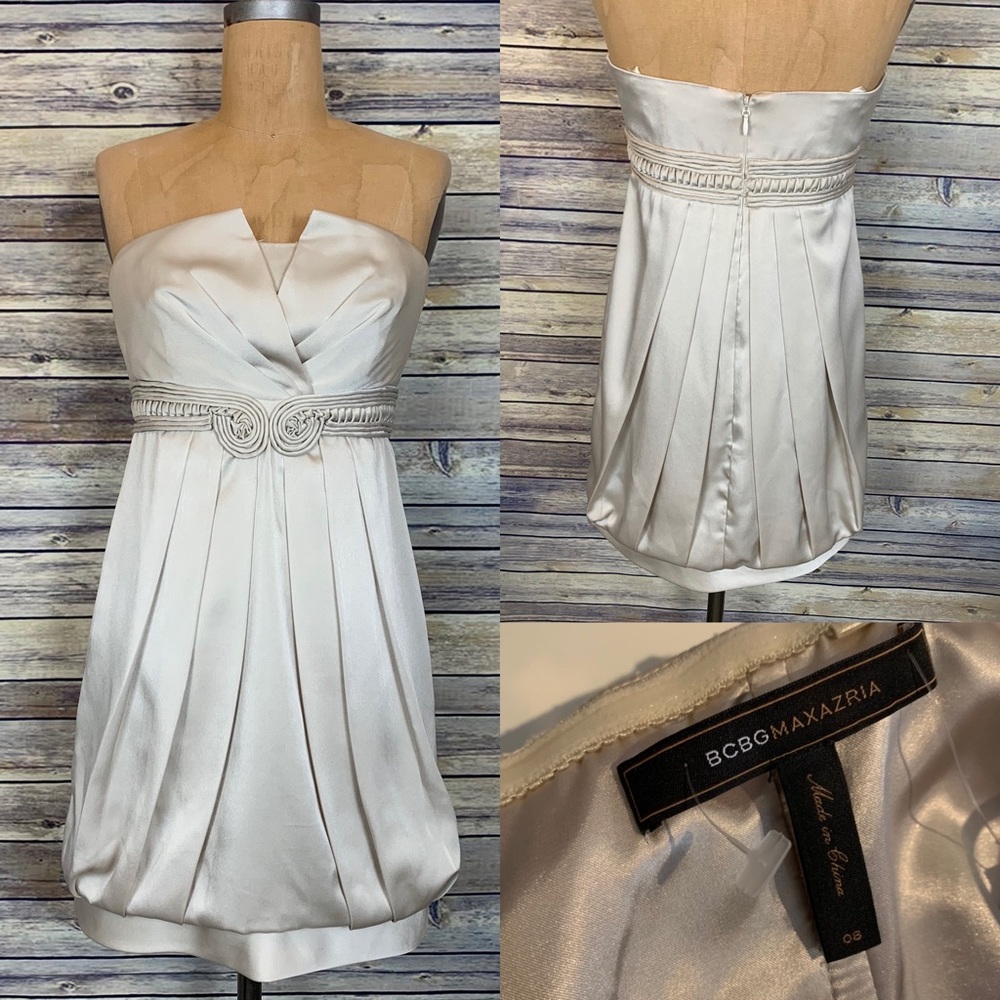 Bcbg maxaZria cocktail dress grey size 8